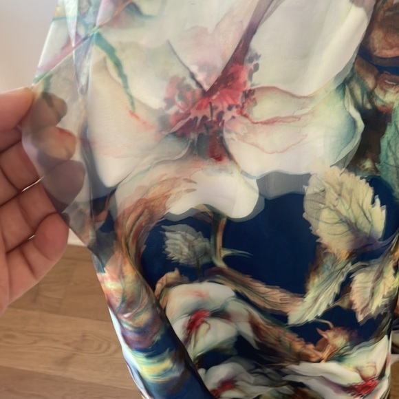 L’ATISTE BY AMY Floral Formal Long Chiffon Flower Spaghetti Strap Dress 👗 - Picture 4 of 9